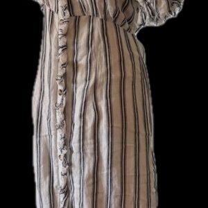 Pilcro Black and White Striped Dress